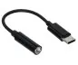 Mobile Preview: DINIC USB-C Adapter auf 3,5mm Audio (digital), 13,5cm mit Chipsatz, schwarz